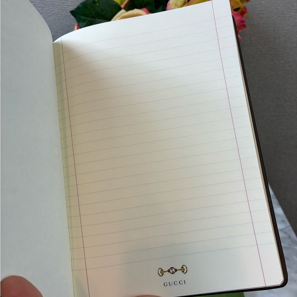 Gucci GG Horsebit Leather Notebook Red & Green Stripe - NWT w/ Dust Bag & Box - Picture 9 of 10